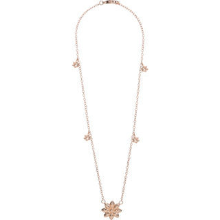 Crystal Flora Rose Gold 12.5" - 15.5" Austrian Crystal Necklace