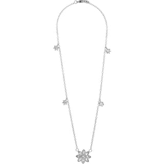 Crystal Flora
Rhodium ." - ." Austrian Crystal Necklace