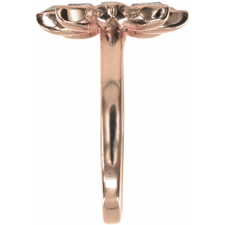 Crystal Flora in Rose Gold 1.5 CM Austrian Crystal Ring Size 8