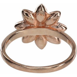 Crystal Flora in Rose Gold 1.5 CM Austrian Crystal Ring Size 8