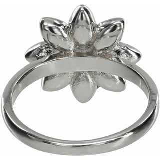 Crystal Flora in Rhodium .CM Austrian Crystal Ring