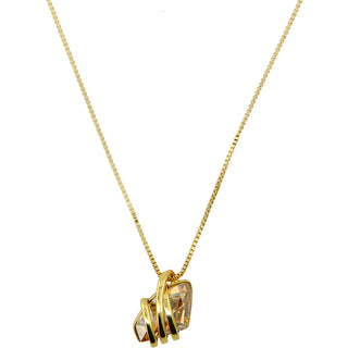 Iridescent Crystal Galactic Rhodium Austrian Element Necklace