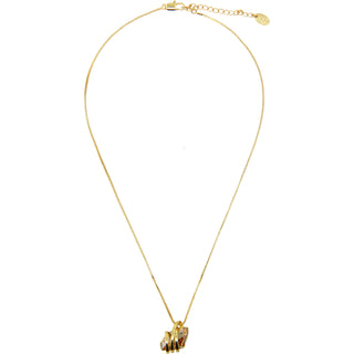 Crystal Golden Shadow Galactic Gold Plated Austrian Element Necklace