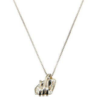 Iridescent Crystal Galactic Rhodium Austrian Element Necklace
