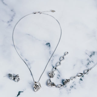 Galactic Rhodium Austrian Element Necklace