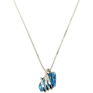 Iridescent Crystal Galactic Rhodium Austrian Element Necklace