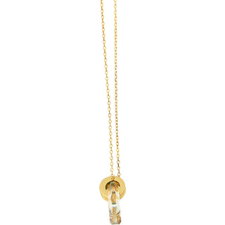 Crystal Golden Shadow Cosmic Gold Plated Austrian Element Necklace