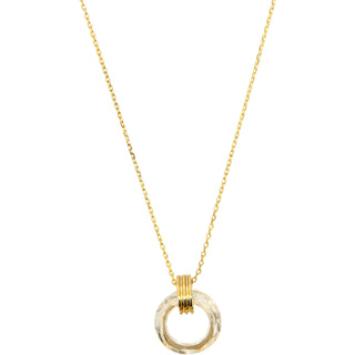Crystal Golden Shadow Cosmic Gold Plated Austrian Element Necklace