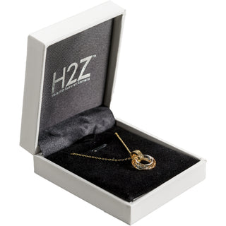 Crystal Golden Shadow Cosmic Gold Plated Austrian Element Necklace