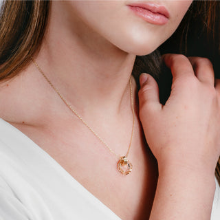 Crystal Golden Shadow Cosmic Gold Plated Austrian Element Necklace