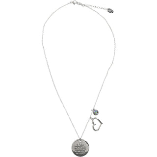 Friend Vitrail Light Crystal 16.5"-20.5" Engraved Rhodium Plated Austrian Element Necklace