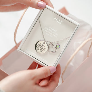 Friend Vitrail Light Crystal 16.5"-20.5" Engraved Rhodium Plated Austrian Element Necklace