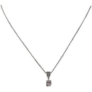 16
Rose Zircon 16.5"-18.5" Celebration Rhodium Plated Necklace