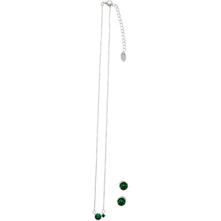 May Emerald 16.5"-18.5" Birthstone Jewelry Gift Set