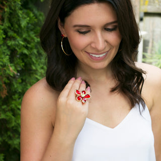 Ruby Gold Plated Ring