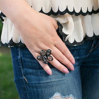 Smoke Gunmetal Plated Ring