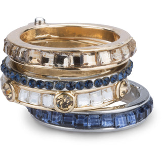 Coastal Size 7 Ring with 4 Stacked Crystal Layers