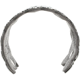 Silver & Gray 2" Infinity Cuff Bracelet