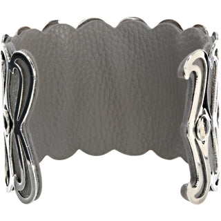 Silver & Gray 2" Infinity Cuff Bracelet