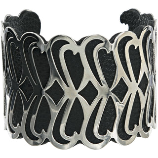 Silver & Black 2" Infinity Cuff Bracelet