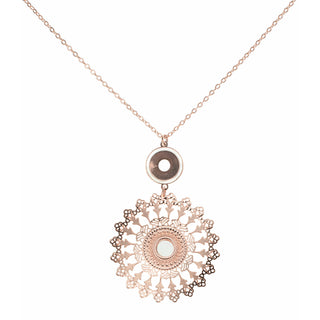 Rose Gold Mandala Mother of Pearl Necklace
