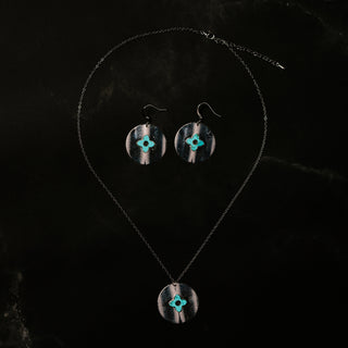 Silver Shield Turquoise Necklace