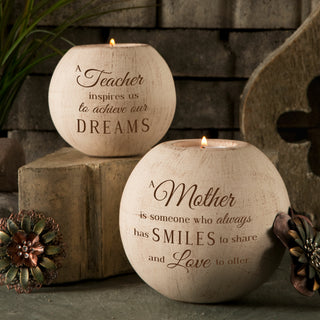 Teacher 4" Round Tealight Candle Holder