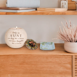 Aunt 4" Round Tealight Candle Holder