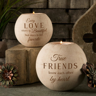 True Friends 5" Round Tealight Candle Holder