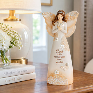 Aunt 6" Angel Holding Flowers