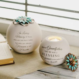Grandfather 4" Round Tealight Candle Holder