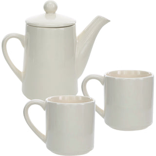 Live, Laugh, Love Tea for Two Set (15 oz Teapot with 2 - 8 oz Cups)