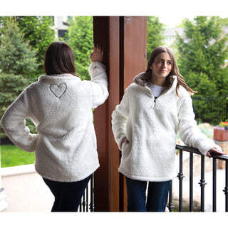 Grandma M Sherpa Pullover Sweatshirt