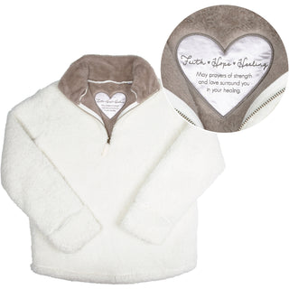 Faith Hope Healing XXL Sherpa Pullover Sweatshirt