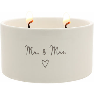 Mr. & Mrs. Double Wick 10 oz 100% Soy Wax Candle
Scent: Tranquility