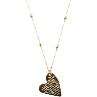 Believe 18.5" Gold Plated Engraved Necklace