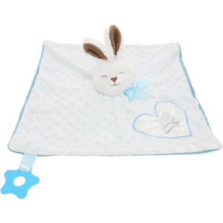 Somebunny Blue Lovey Lovey Blanket Bunny with Teether