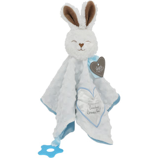 Somebunny Blue Lovey Lovey Blanket Bunny with Teether