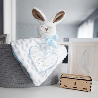 Somebunny Blue Lovey Lovey Blanket Bunny with Teether