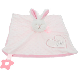 Somebunny Pink Lovey Lovey Blanket Bunny with Teether