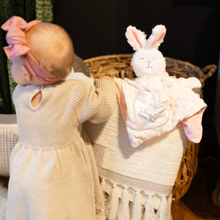 Somebunny Pink Lovey Lovey Blanket Bunny with Teether