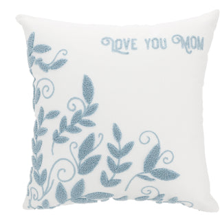 Mom - Vines 16" Punch Needle Embroidered Pillow