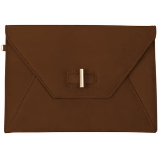 Valerie Chocolate 10.5" x 0.5" x 7.5" Oversized Clutch
