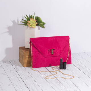 Valerie Chocolate 10.5" x 0.5" x 7.5" Oversized Clutch