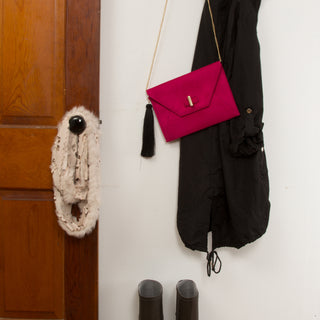 Valerie Chocolate 10.5" x 0.5" x 7.5" Oversized Clutch