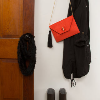 Valerie Chocolate 10.5" x 0.5" x 7.5" Oversized Clutch