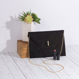 Valerie Chocolate 10.5" x 0.5" x 7.5" Oversized Clutch