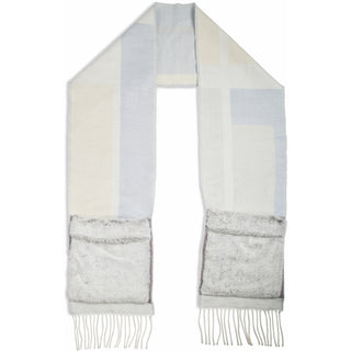 Navy & Golden 71" Brushed Acrylic Faux Fur Pocket Scarf