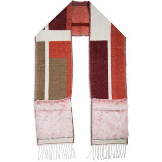 Winter White 71" Brushed Acrylic Faux Fur Pocket Scarf