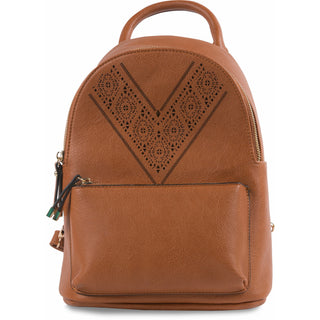 Cognac Ali 9" x 11.5" Backpack Handbag